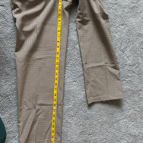 Oak and Fort Oatmeal Brown Plaid pants NWT - Picture 5 of 5